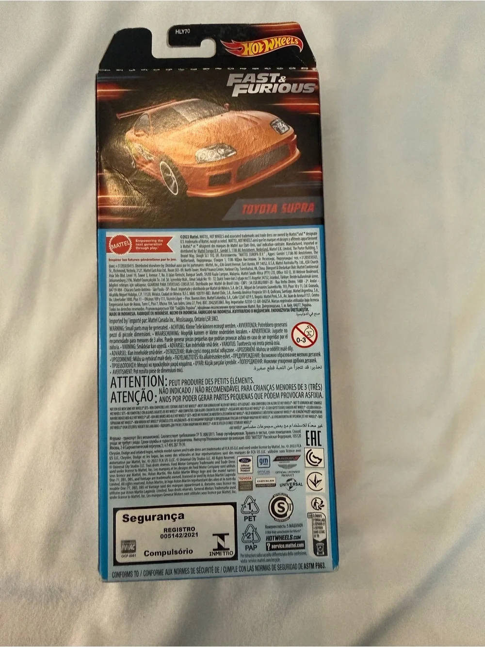 Hot Wheels Fast & Furious 5 Pack HLY70 Toyota Supra Charger Mustang 2023